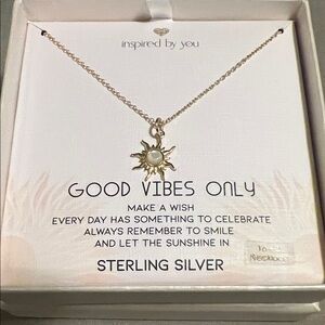 Gold Sun Pendant Necklace